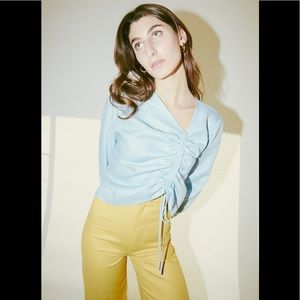 Muse the label rosie light blue blouse, size medium